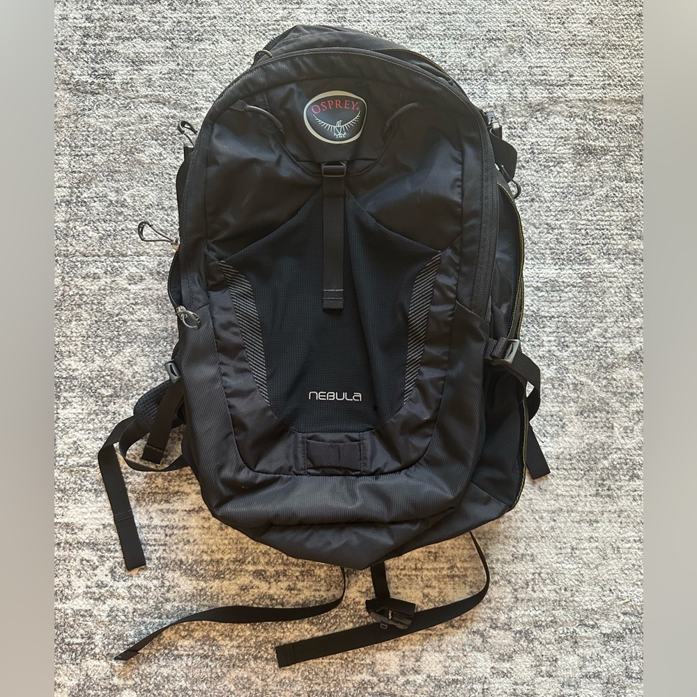 Osprey Nebula 32L backpack, black with lime green interior